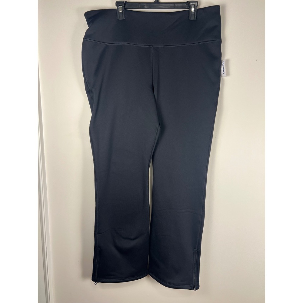 Old Navy Active High Rise Flare Go Dry‎ CozeCore Women's XXL Black Workout Pants